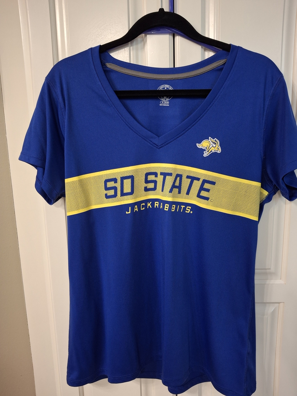 Rivalry Threads Women's Royal Blue and Yellow SD State V-Neck Jersey
